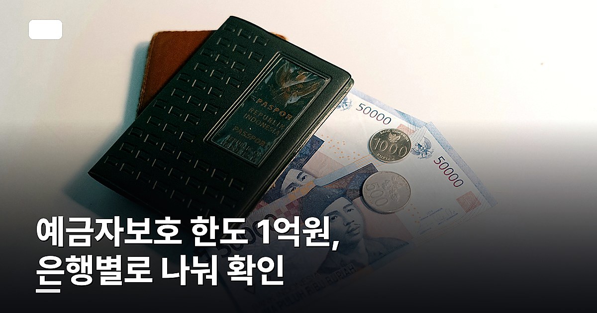 예금자보호 한도 1억원, 은행별로 나눠 확인하는 법