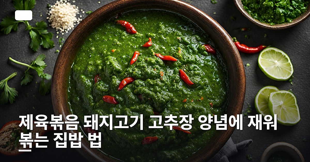 제육볶음 돼지고기 고추장 양념에 재워 볶는 집밥 법