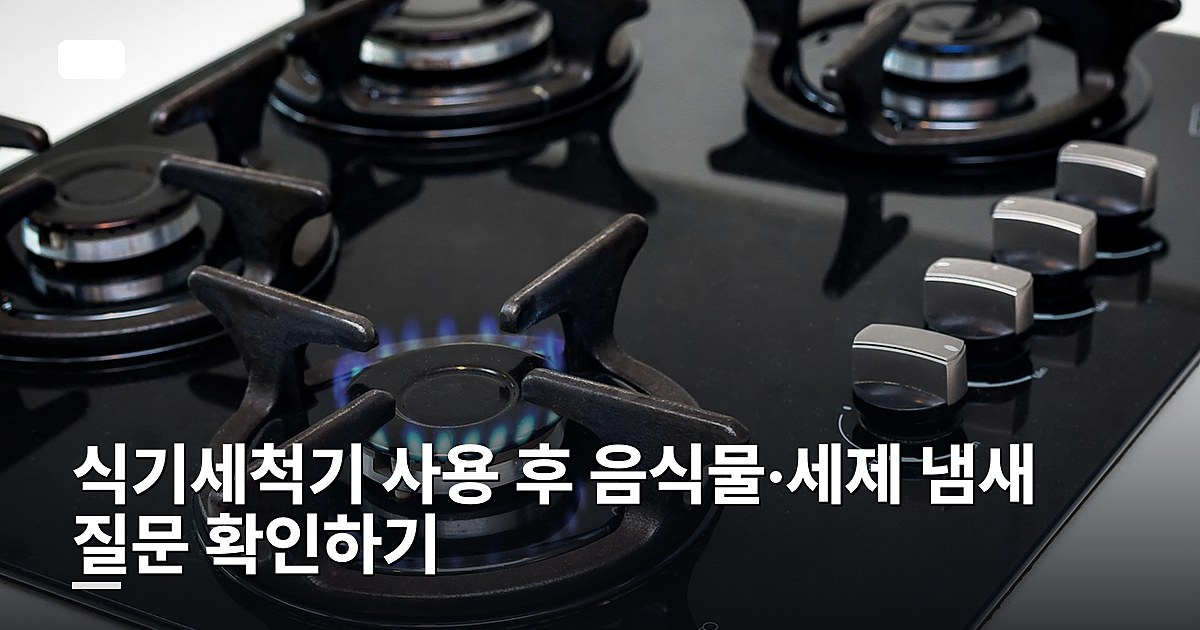 식기세척기 사용 후 음식물·세제 냄새 질문 확인하기